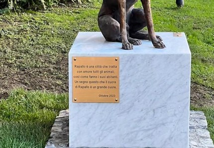 Rapallo, il monumento per il cane Ciccio